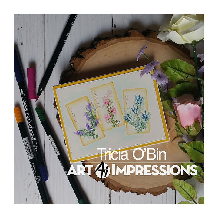 Art Impressions Watercolor Cling Rubber Stamps - Mini Foliage Set 3