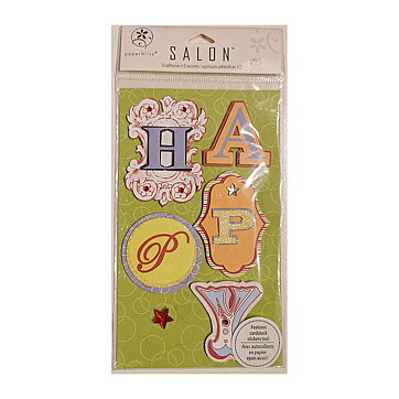 Paper Bliss  Salon 3-D Adhesive Accents - Happy