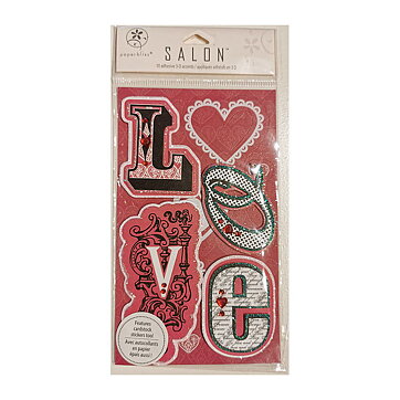 Paper Bliss  Salon 3-D Adhesive Accents - Love