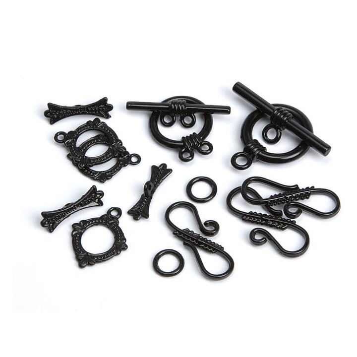Cousin Basic Metal Findings -Black Closure Pack