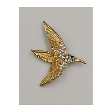 Brooch - Hummingbird with Rhinestones