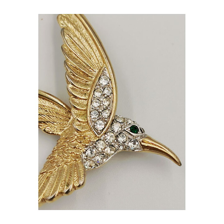 Brooch - Hummingbird with Rhinestones