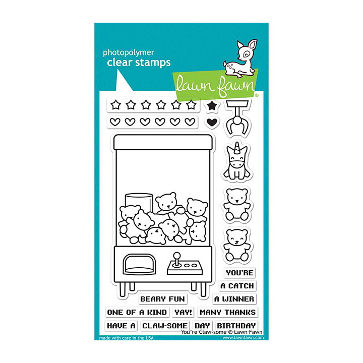 Lawn Fawn Clear Stamps 4"X6" - You're Claw-some