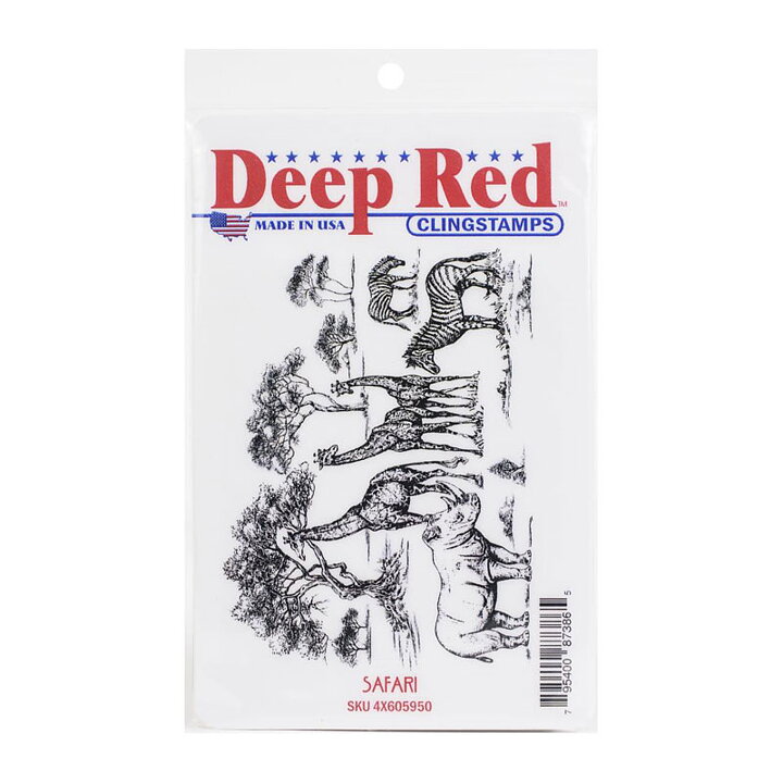 Deep Red Rubber Stamps - Safari