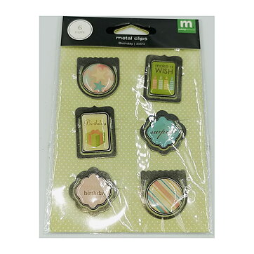 Making Memories Metal Clips - Birthday