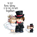 Stamping Bella Cling Rubber Stamps - Love Story Squidgy