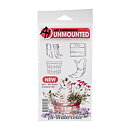 Art Impressions Watercolor Cling Rubber Stamps - Mini Rustic Container Set