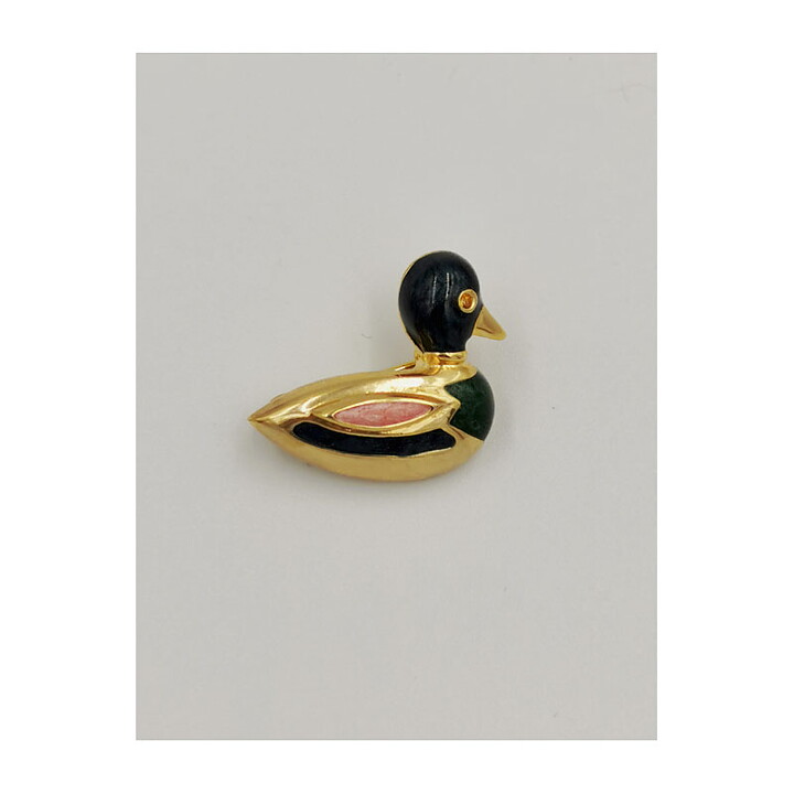 Brooch Vintage - Duck Enamelled