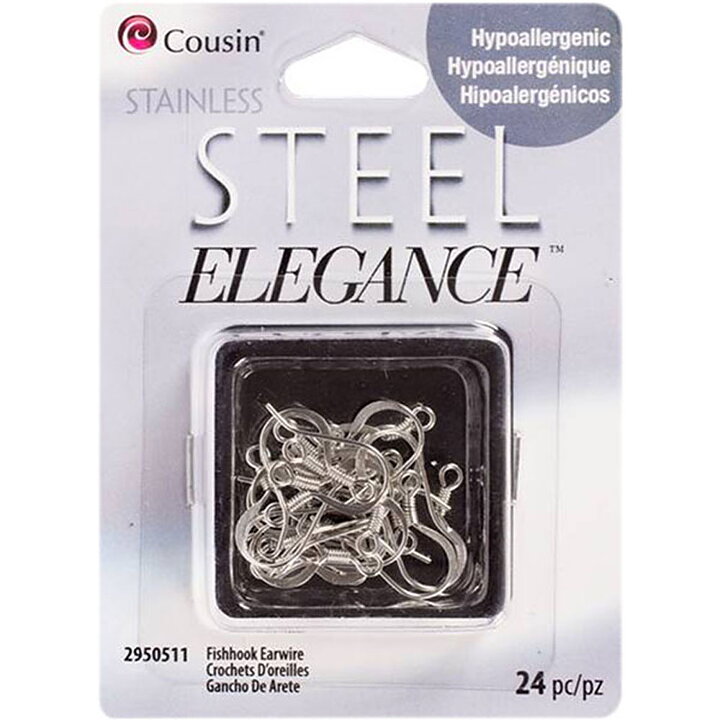 Cousin Stainless Steel Elegance - Fish Hooked Earwire Small