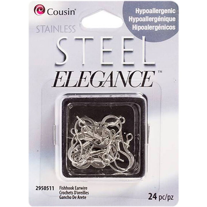 Cousin Stainless Steel Elegance - Fish Hooked Earwire Small