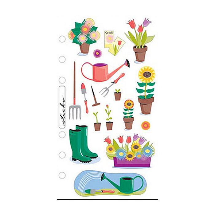 EK Success Sticko Vellum Stickers - Spring Seasonal Gardening