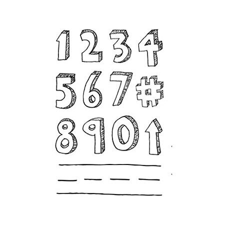 Scenic Route Clear Stamps Numbers