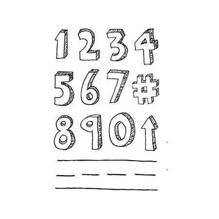 Scenic Route Clear Stamps Numbers