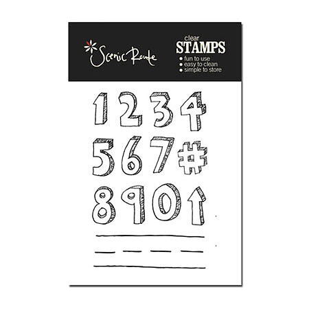 Scenic Route Clear Stamps Numbers