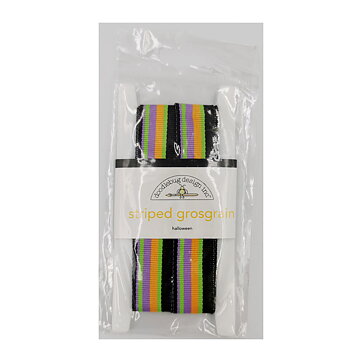 Doodlebug Ribbon Striped Grosgrain - Halloween