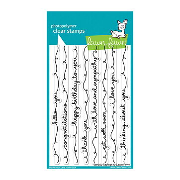 Lawn Fawn Clear Stamps 4"X6" - Scripty Sayings