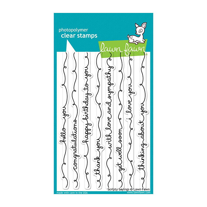 Lawn Fawn Clear Stamps 4"X6" - Scripty Sayings