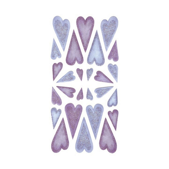 EK Success Sticko Vellum Stickers - Hearts Purple/blue