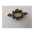 Brooch - Dutch Delft Windmill Filigree Ceramic