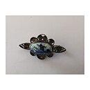 Brooch - Dutch Delft Windmill Filigree Ceramic
