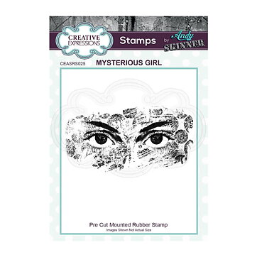 Creative Expressions Rubber Stamp - Mysterious Girl