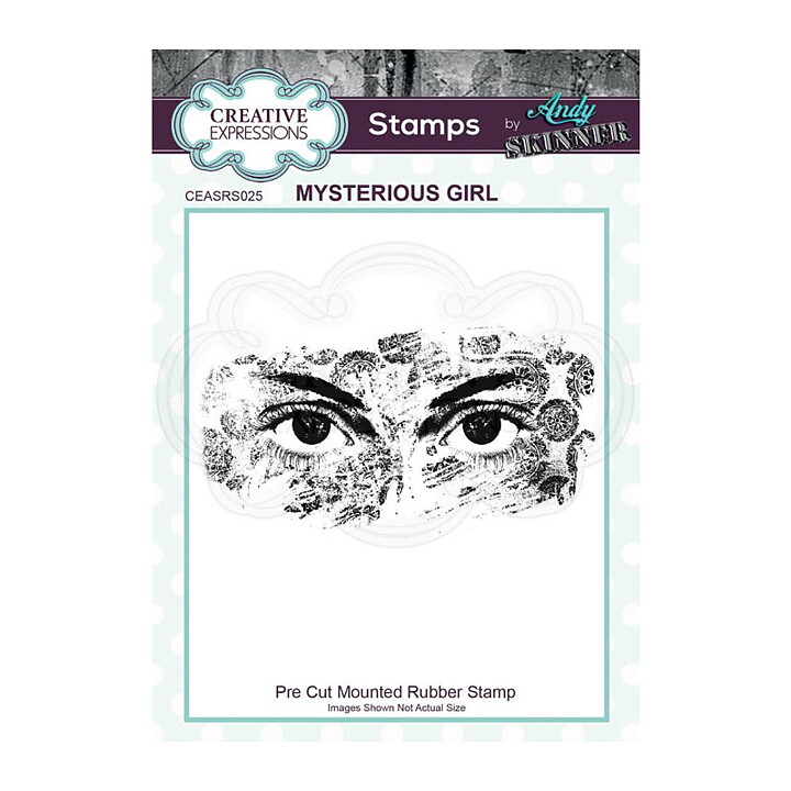 Creative Expressions Rubber Stamp - Mysterious Girl