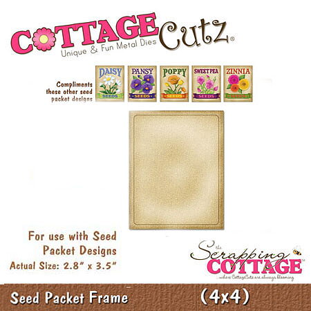 Cottage Cutz Dies 4x4 Flowers Seed Pocket Frame