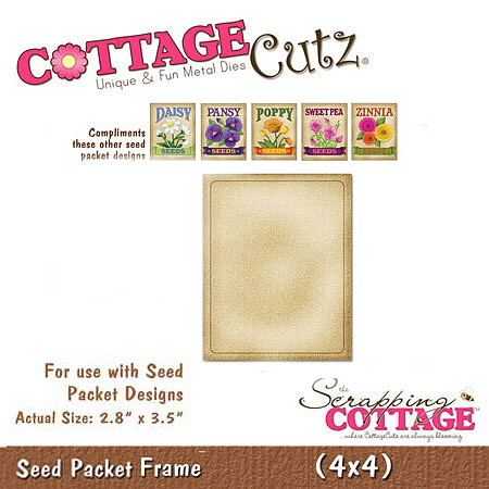 Cottage Cutz Dies 4x4 Flowers Seed Pocket Frame