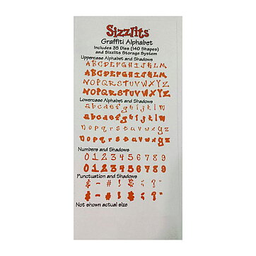 Sizzix Sizzlits Alphabet Dies - Graffiti