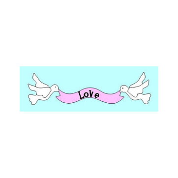 BK Dies 3x4 Valentine Love Banner