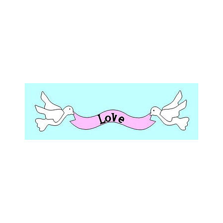BK Dies 3x4 Valentine Love Banner