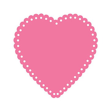 BK Dies 3x3 Valentine Heart Scalloped Eyelet Large