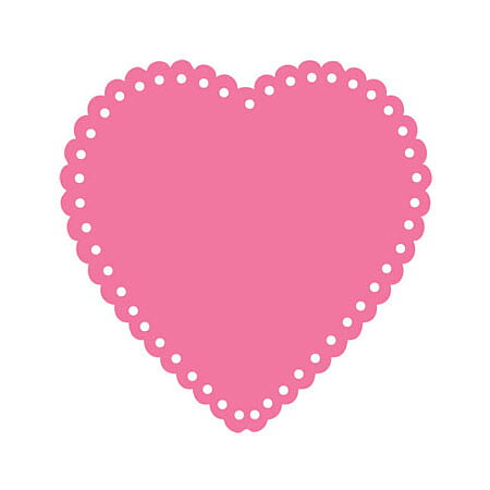 BK Dies 3x3 Valentine Heart Scalloped Eyelet Large