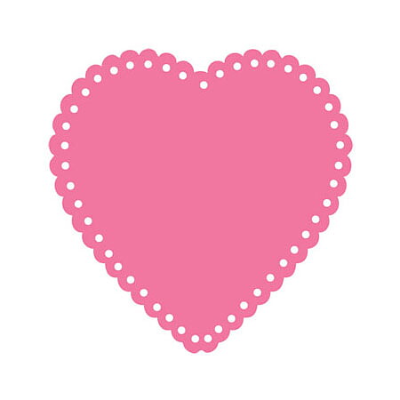 BK Dies 3x3 Valentine Heart Scalloped Eyelet Large