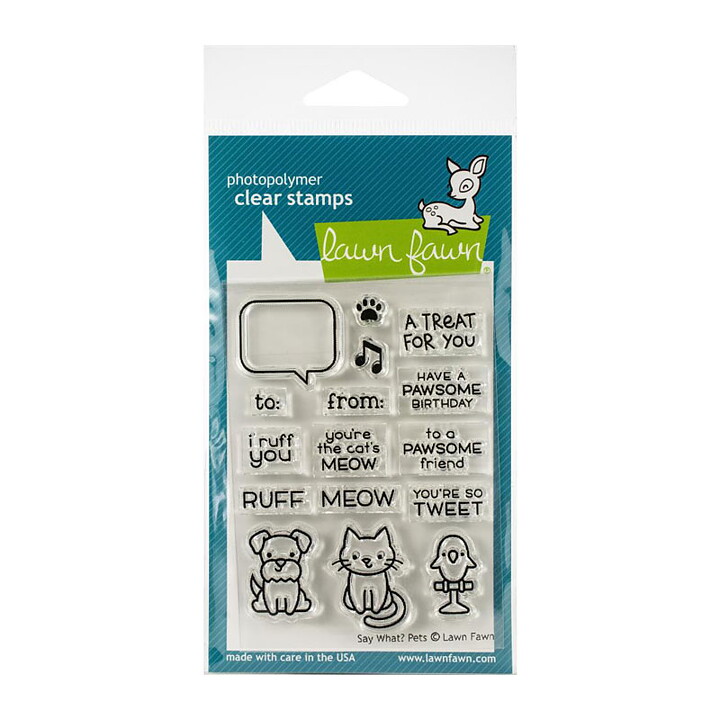 Lawn Fawn Clear Stamps 3"X4" - Say What? Pets