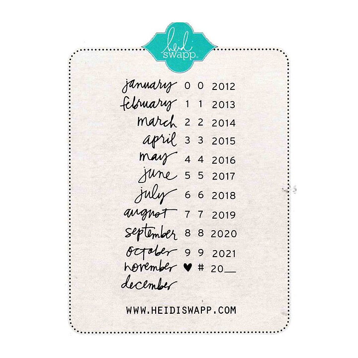 Project Life Roller Date Stamp - Heidi Swapp Handwritten