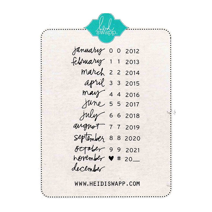 Project Life Roller Date Stamp - Heidi Swapp Handwritten