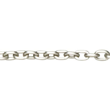 Cousin Basic Metal Findings - Bright Silver Matte Chain Small Oval 254 cm