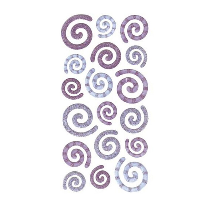 EK Success Sticko Vellum Stickers - Swirls Purple/blue