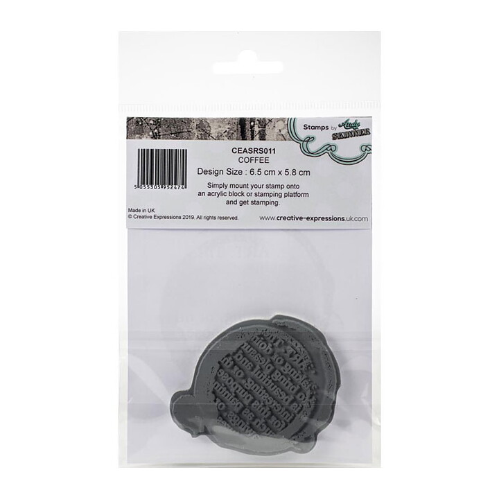Creative Expressions Rubber Stamp - Coffee Art