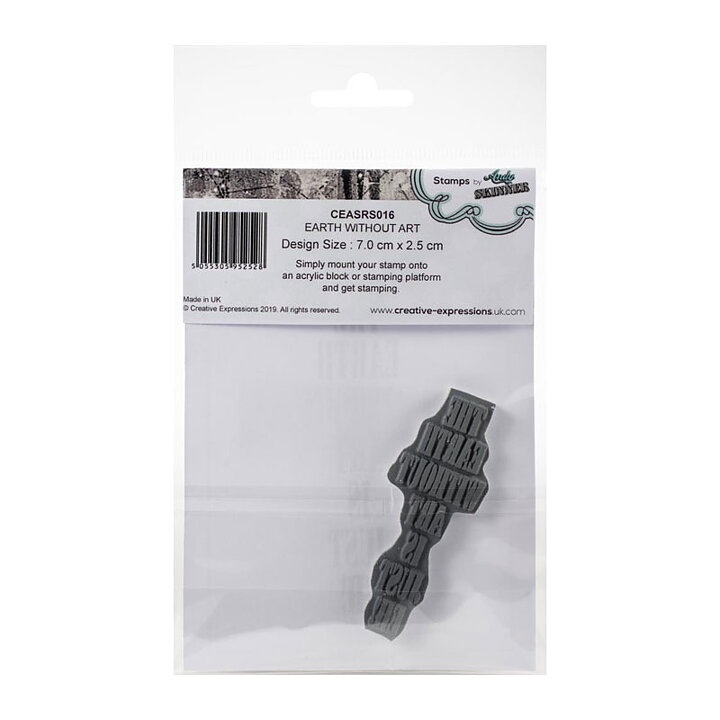 Creative Expressions Rubber Stamp - Earth Without Art
