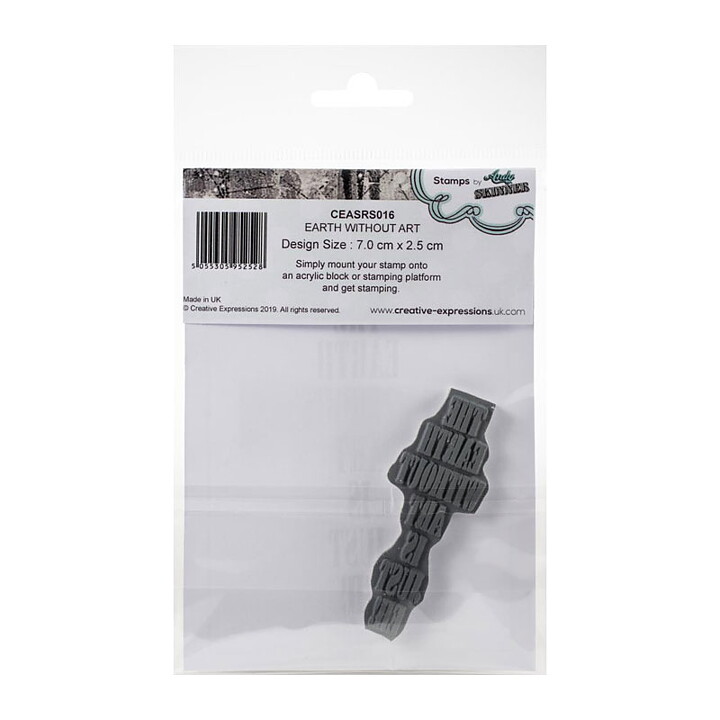 Creative Expressions Rubber Stamp - Earth Without Art