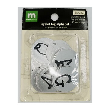 Making Memories Eyelet Tag Alphabet
