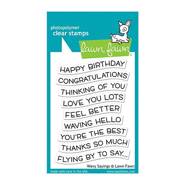 Lawn Fawn Clear Stamps 3"X4" - Wavy Sayings