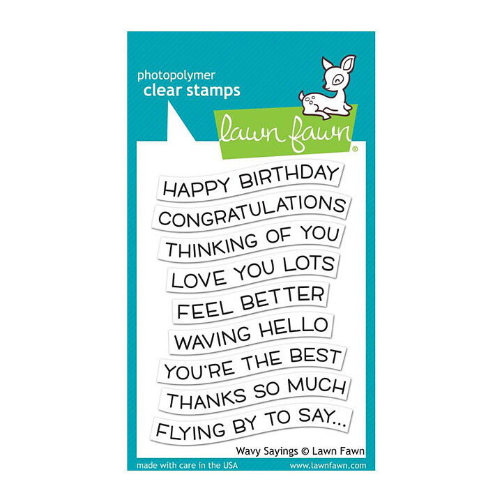 Lawn Fawn Clear Stamps 3"X4" - Wavy Sayings