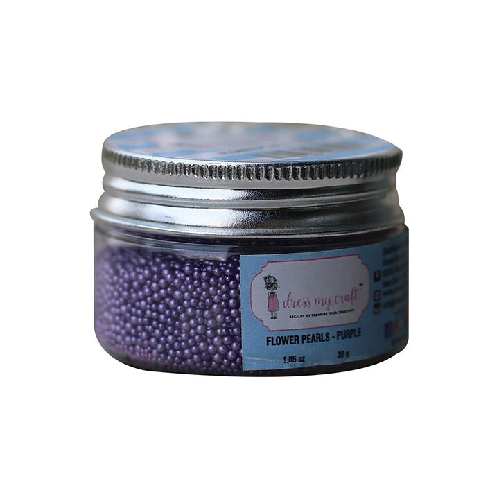 Dress My Craft Flower Pearls - Purple