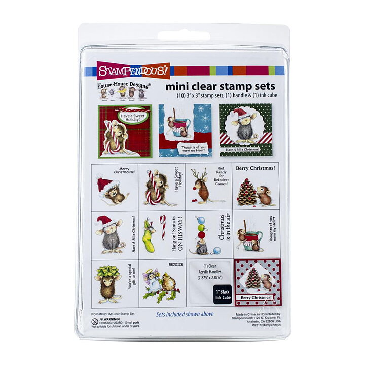 Stampendous Perfectly Clear Stamps - Mini Set Holiday