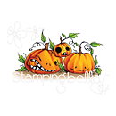 Stamping Bella Cling Rubber Stamps - Halloween Oddball Naughty Pumpkins