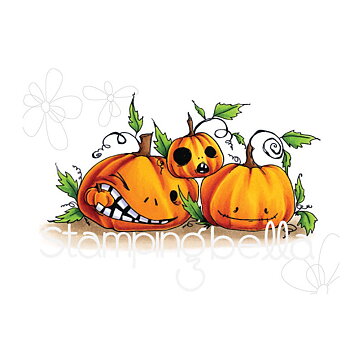 Stamping Bella Cling Rubber Stamps - Halloween Oddball Naughty Pumpkins