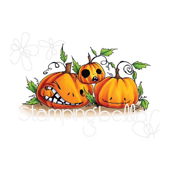 Stamping Bella Cling Rubber Stamps - Halloween Oddball Naughty Pumpkins